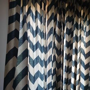 West Elm Accents - West Elm Chevron Curtains 84in x 48in West Elm Accents - West Elm Chevron Curtains 84in x 48in